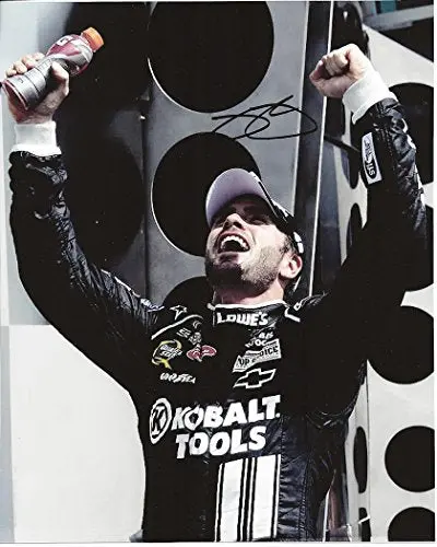 Autographed 2013 Jimmie Johnson #48 Kobalt Tools Team Race Win (Victory Lane) Signed 8X10 Nascar Glossy Photo With Coa 1