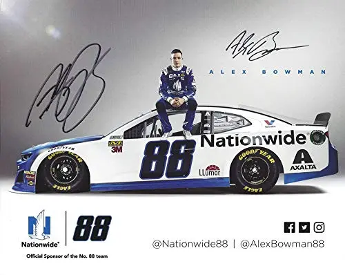 Autographed 2019 Alex Bowman #88 Nationwide Racing (Hendrick Motorsports) Monster Energy Cup Series Signed Collectible Picture Nascar 8X10 Inch Hero Card Photo With Coa 1