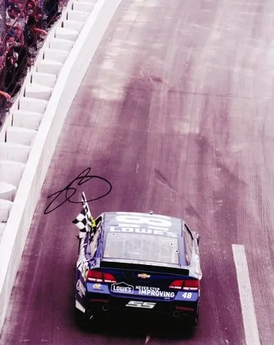 Autographed 2013 Jimmie Johnson #48 Daytona 500 Win (Polish Victory Lap) 8X10 Nascar Glossy Photo 1
