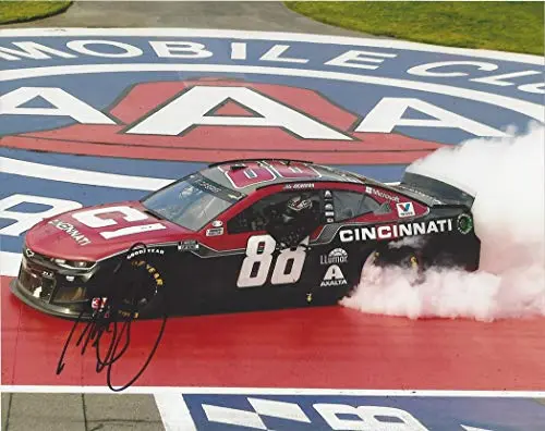 Autographed 2020 Alex Bowman #88 Cincinnati Inc. Racing California Race Win (Victory Burnout) Hendrick Motorsports Signed Collectible Picture Nascar 8X10 Inch Glossy Photo With Coa 1