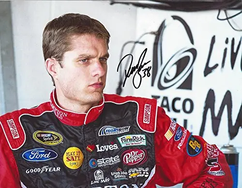 Autographed David Ragan #34 Front Row Motorsports Team (Garage Area) Sprint Cup Series Signed Collectible Picture Nascar 9X11 Inch Glossy Photo With Coa 1