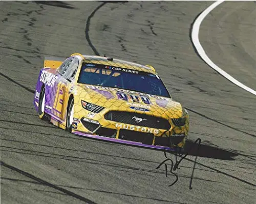 Autographed 2020 Ryan Blaney #12 Bodyarmor On-Track Racing Kobe Bryant Tribute Car (Auto Club 400 At Fontana) Signed Collectible Picture 8X10 Inch Nascar Glossy Photo With Coa 1