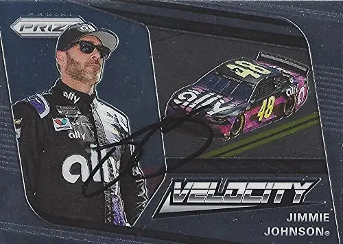 Autographed Jimmie Johnson 2020 Panini Prizm Racing Velocity (#48 Ally Team) Hendrick Motorsports Insert Signed Collectible Trading Card With Coa 1