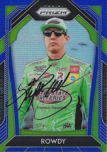 Autographed Kyle Busch 2020 Panini Prizm Rare Blue Prizm (#18 Interstate Batteries Team) Joe Gibbs Racing Nascar Cup Series Insert Signed Collectible Trading Card With Coa 1