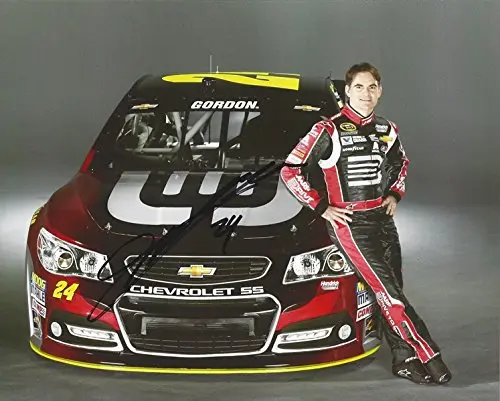 Autographed 2014 Jeff Gordon #24 Aarp/Drive To End Hunger Racing Media Day Pose (Sprint Cup Series) Hendrick Motorsports Signed Collectible Picture Nascar 8X10 Inch Glossy Photo With Coa 1