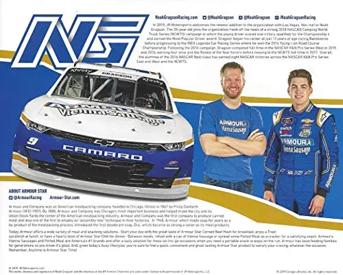 Autographed 2019 Ryan Blaney #12 Pennzoil/Menards Ford Mustang (Team Penske Racing) Monster Energy Cup Series Signed Collectible Picture Nascar 8X10 Inch Official Hero Card Photo With Coa 2