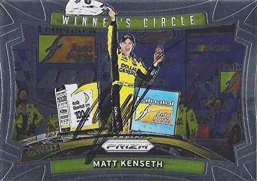 Autographed Matt Kenseth 2016 Panini Prizm Racing Winners Circle (Richmond Race Win) Joe Gibbs Racing Signed Nascar Collectible Trading Card With Coa 1
