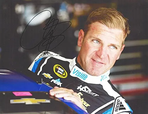 Autographed 2016 Clint Bowyer #15 Visine Racing Team (Hscott Motorsports) Garage Area Practice 9X11 Inch Signed Picture Nascar Glossy Photo With Coa 1