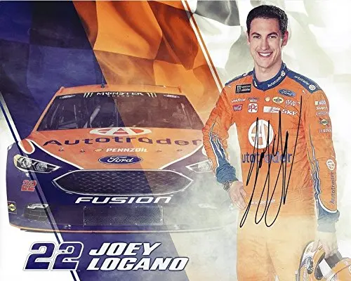 Autographed 2017 Joey Logano #22 Autotrader Racing (Team Penske) Monster Energy Cup Series Signed Collectible Picture Nascar 8X10 Inch Hero Card Photo With Coa 1
