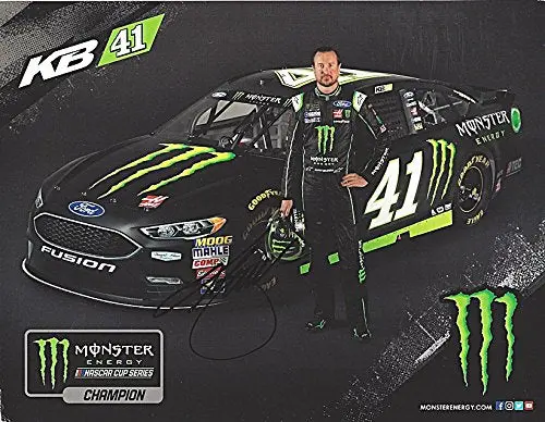 Autographed 2017 Kurt Busch #41 Monster Energy Ford Racing (Stewart-Haas Team) Signed Collectible Picture 9X11 Inch Nascar Hero Card Photo With Coa 1
