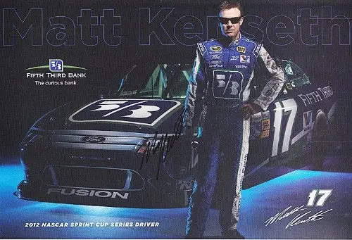 Autographed 2012 Matt Kenseth #17 Fifth-Third Bank Racing (Roush) 7X11 Nascar Signed Hero Card W/Coa 1