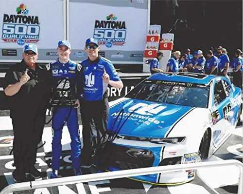 3X Autographed 2018 Alex Bowman/Rick Hendrick/Greg Ives #88 Nationwide Daytona 500 Pole Award Winner (Victory Lane Trophy) Signed Collectible Picture 8X10 Inch Nascar Glossy Photo With Coa 1