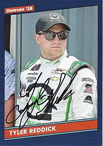 Autographed Tyler Reddick 2019 Panini Donruss Racing (Jr Motorsports) Xfinity Series Signed Nascar Collectible Trading Card With Coa 1