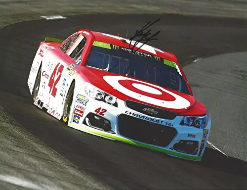 Autographed 2017 Kyle Larson #42 Target Team Chase For The Cup Playoffs (On-Track Racing) Monster Energy Cup Series Signed Collectible Picture Nascar 9X11 Inch Glossy Photo With Coa 1