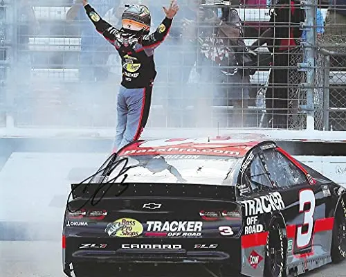 Autographed 2020 Austin Dillon #3 Bass Pro Shops Texas Race Win (Victory Burnout Celebration) Richard Childress Racing Nascar Cup Series Signed Picture 8X10 Inch Glossy Photo With Coa 1
