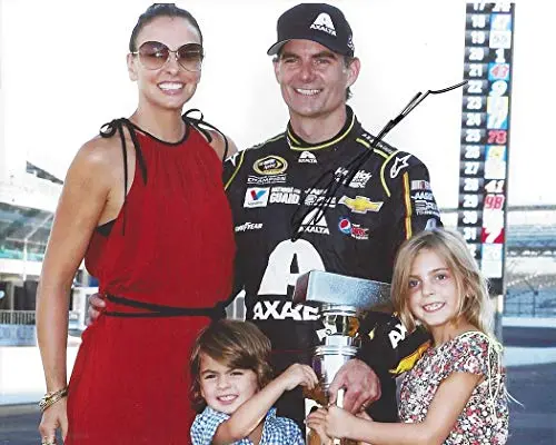 Autographed 2014 Jeff Gordon #24 Axalta Racing 5X Brickyard 400 Race Winner (Victory Family Pose) Hendrick Motorsports Signed Collectible Picture 8X10 Inch Nascar Glossy Photo With Coa 1