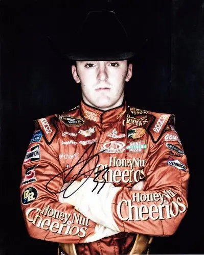 Autographed 2013 Austin Dillon #33 Honey-Nut Cheerios Racing (Cowboy Hat) Media Day Signed Nascar 8X10 Glossy Photo W/Coa 1