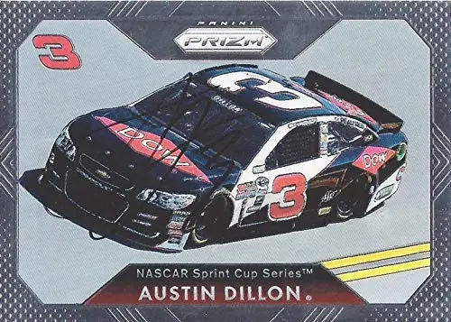 Autographed Austin Dillon 2016 Panini Prizm Racing (#3 Dow Team) Richard Childress Racing Sprint Cup Series Signed Nascar Collectible Trading Card With Coa 1