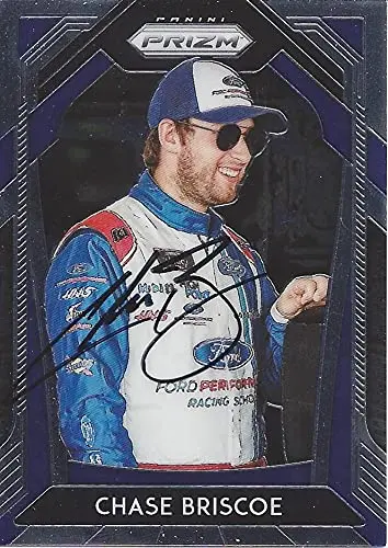 Autographed Chase Briscoe 2020 Panini Prizm Racing (#98 Stewart-Haas Team) Xfinity Series Signed Collectible Nascar Trading Card With Coa 1