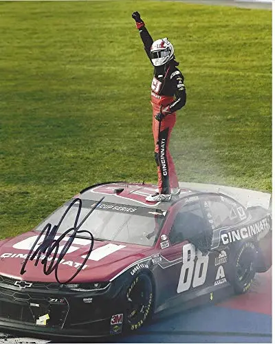 Autographed 2020 Alex Bowman #88 Cincinnati Inc. Racing California Race Win (Victory Celebration) Hendrick Motorsports Signed Collectible Picture Nascar 8X10 Inch Glossy Photo With Coa 1