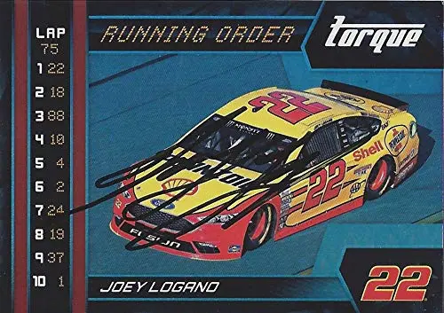 Autographed Joey Logano 2017 Panini Torue Racing Running Order (#22 Pennzoil Penske Team) Monster Cup Series Rare Insert Signed Nascar Collectible Trading Card With Coa 1