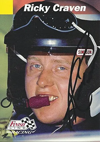 Autographed Ricky Craven 1993 Finish Line Racing (Dupont Driver) Winston Cup Series Vintage Signed Nascar Collectible Trading Card With Coa 1