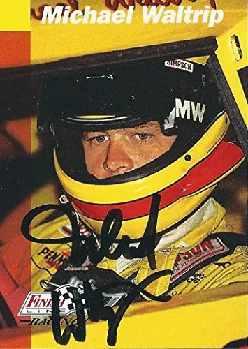 Autographed Michael Waltrip 1993 Finish Line Racing (#30 Pennzoil Team) Winston Cup Series Vintage Signed Nascar Collectible Trading Card With Coa 1