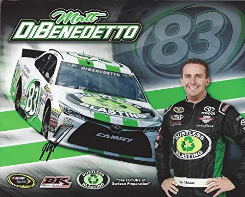 Autographed 2015 Matt Dibenedetto #83 Dustless Blasting Toyota Team (Bk Racing) Sprint Cup Series Rare Signed Collectible Picture 8X10 Inch Nascar Hero Card Photo With Coa 1