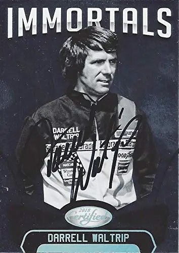 Autographed Darrell Waltrip 2018 Panini Certified Racing Immortals (#11 Race Team) Winston Cup Series Chrome Signed Collectible Nascar Trading Card With Coa 1