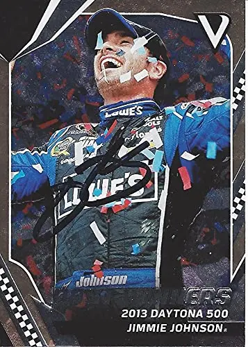 Autographed Jimmie Johnson 2018 Panini Victory Lane Racing Past Winners (2013 Daytona 500 Win) Hendrick Motorsports Signed Nascar Collectible Trading Card With Coa 1