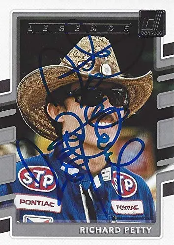 Autographed Richard Petty 2018 Panini Donruss Racing Legends (#43 Stp Team) Winston Cup Series Signed Collectible Nascar Trading Card With Coa And Toploader 1