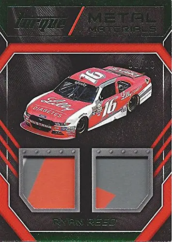 Ryan Reed 2017 Panini Torque Racing Metal Materials (Dual Relic Sheetmetal) 2-Color Pieces Xfinity Series Insert Collectible Nascar Trading Card #08/10 1