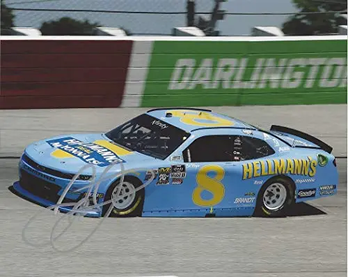 Autographed 2019 Dale Earnhardt Jr. #8 Hellmanns Car Darlington Throwback On-Track Racing (Xfinity Series Race) Jr Motorsports Signed Collectible Picture 8X10 Inch Nascar Glossy Photo With Coa 1