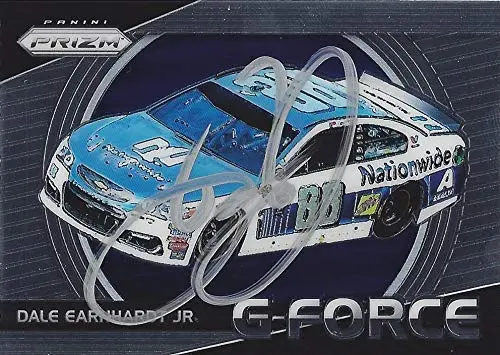 Autographed Dale Earnhardt Jr. 2018 Panini Prizm Racing G-Force (#88 Nationwide Team) Hendrick Motorsports Signed Nascar Collectible Trading Card With Coa And Toploader 1