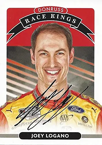 Autographed Joey Logano 2021 Panini Donruss Racing Race Kings (#22 Shell Pennzoil) Team Penske Nascar Cup Series Signed Collectible Trading Card With Coa 1