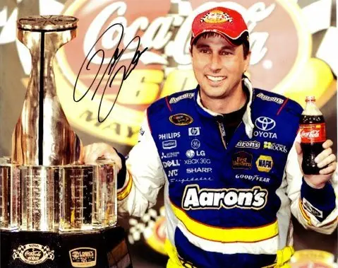 Autographed 2009 David Reutimann Victory Lane 8X10 Signed 1