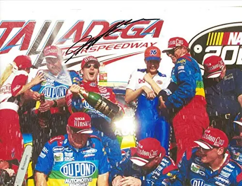 Autographed 2000 Jeff Gordon #24 Dupont Racing Talladega Diehard 500 Race Win (Victory Lane Celebration) Vintage Winston Cup Series Signed Collectible Picture 9X11 Inch Nascar Glossy Photo With Coa 1