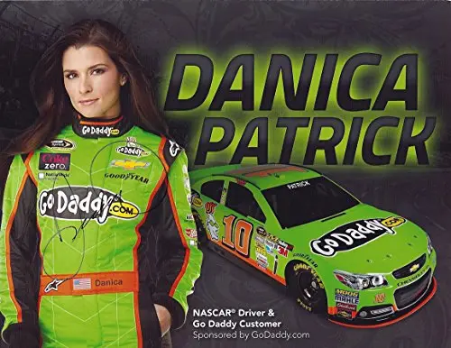 Autographed 2013 Danica Patrick #10 Godaddy Team (Stewart-Haas Racing) Sprint Cup Series Signed Collectible Picture Nascar 9X11 Inch Hero Card Photo With Coa 1