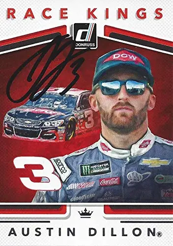 Autographed Austin Dillon 2018 Panini Donruss Racing Race Kings (#3 Dow Team) Monster Energy Cup Series Signed Nascar Collectible Trading Card With Coa 1