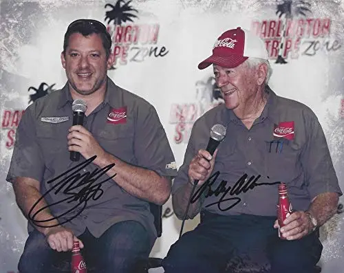 2X Autographed 2016 Tony Stewart & Bobby Allison #14 Coca-Cola Darlington Dual Signed Picture 8X10 Nascar Glossy Photo With Coa 1