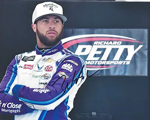 Autographed 2019 Bubba Wallace #43 Click N Close Racing (Richard Petty Motorsports) Monster Energy Cup Series Signed Collectible Picture 8X10 Inch Nascar Glossy Photo With Coa 1