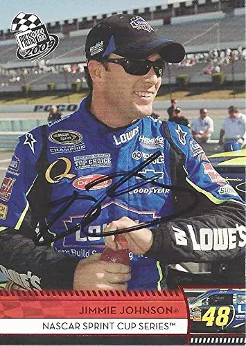 Autographed Jimmie Johnson 2009 Press Pass Racing (#48 Team Lowes Driver) Hendrick Motorsports Sprint Cup Series Signed Nascar Collectible Trading Card With Coa 1