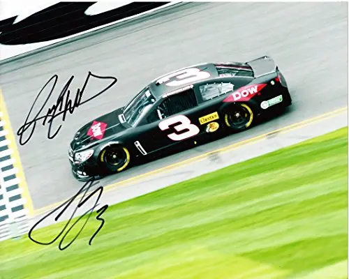 2X Autographed 2014 Austin Dillon & Richard Childress #3 Dow (Daytona Test Car) Rookie Signed 8X10 Nascar Photo With Coa 1