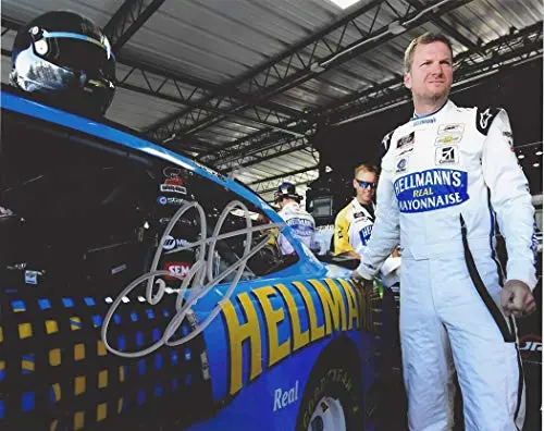 Autographed 2019 Dale Earnhardt Jr. #8 Hellmanns Racing Darlington Throwback Garage Area (Xfinity Series Race) Jr Motorsports Signed Collectible Picture 8X10 Inch Nascar Glossy Photo With Coa 1