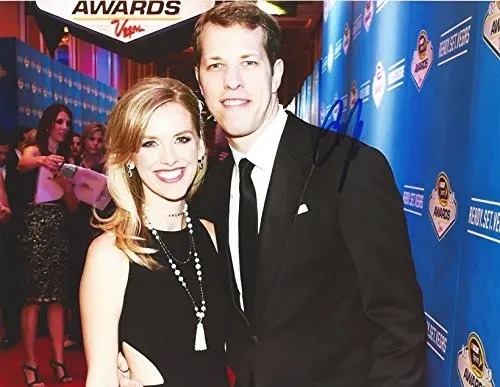 Autographed 2016 Brad Keselowski #2 Miller Lite Racing Nascar Vegas Awards Ceremony (Red Carpet With Wife) Team Penske Signed Collectible Picture Nascar 9X11 Inch Glossy Photo With Coa 1
