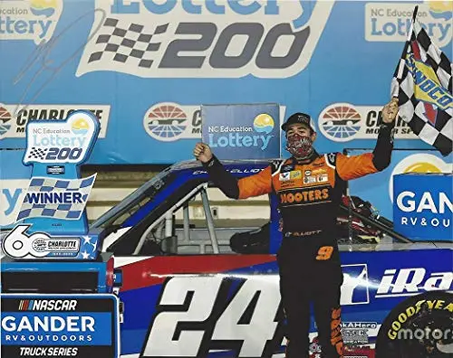Autographed 2020 Chase Elliott #24 Iracing Team Charlotte Lottery 200 Race Win (Busch Bounty) Gander Truck Series Victory Lane Signed Collectible Picture 8X10 Inch Nascar Glossy Photo With Coa 1