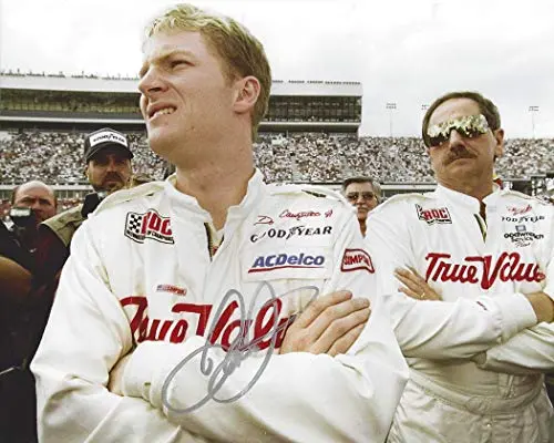 Autographed 1999 Dale Earnhardt Jr. #6 True Value Racing Iroc Series Father & Son (International Race Of Champions) Pit Road Pre-Race Signed Picture Nascar 8X10 Inch Glossy Photo With Coa 1