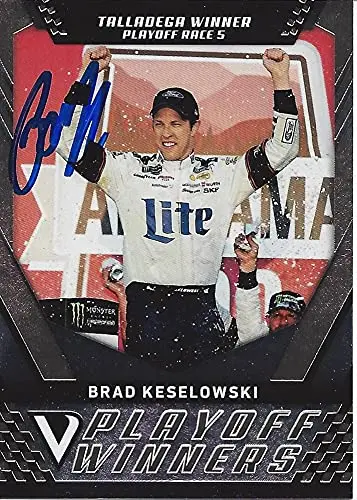 Autographed Brad Keselowski 2018 Panini Victory Lane Playoff Winner (Alabama 500 Talladega Win) Team Penske Monster Cup Series Signed Collectible Nascar Trading Card With Coa 1