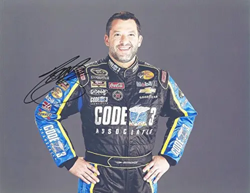 Autographed 2015 Tony Stewart #14 Code 3 Associates Racing (Stewart-Haas Team) Media Day Pose 9X11 Signed Picture Nascar Glossy Photo With Coa 1