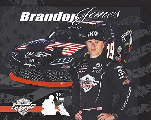 Autographed 2019 Brandon Jones #19 Xtreme Concepts Toyota Racing (1St Foundation) Xfinity Series Signed Collectible Picture Nascar 8X10 Inch Hero Card Photo With Coa 1